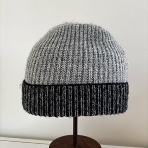 Free People Straight Chill rib knit grey gray beanie cap